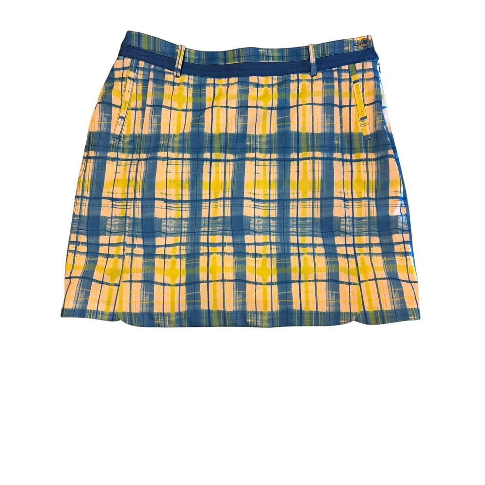 EP Pro Skort Women's Size 12 Skort  Green Blue White Side Pockets Golf Tennis